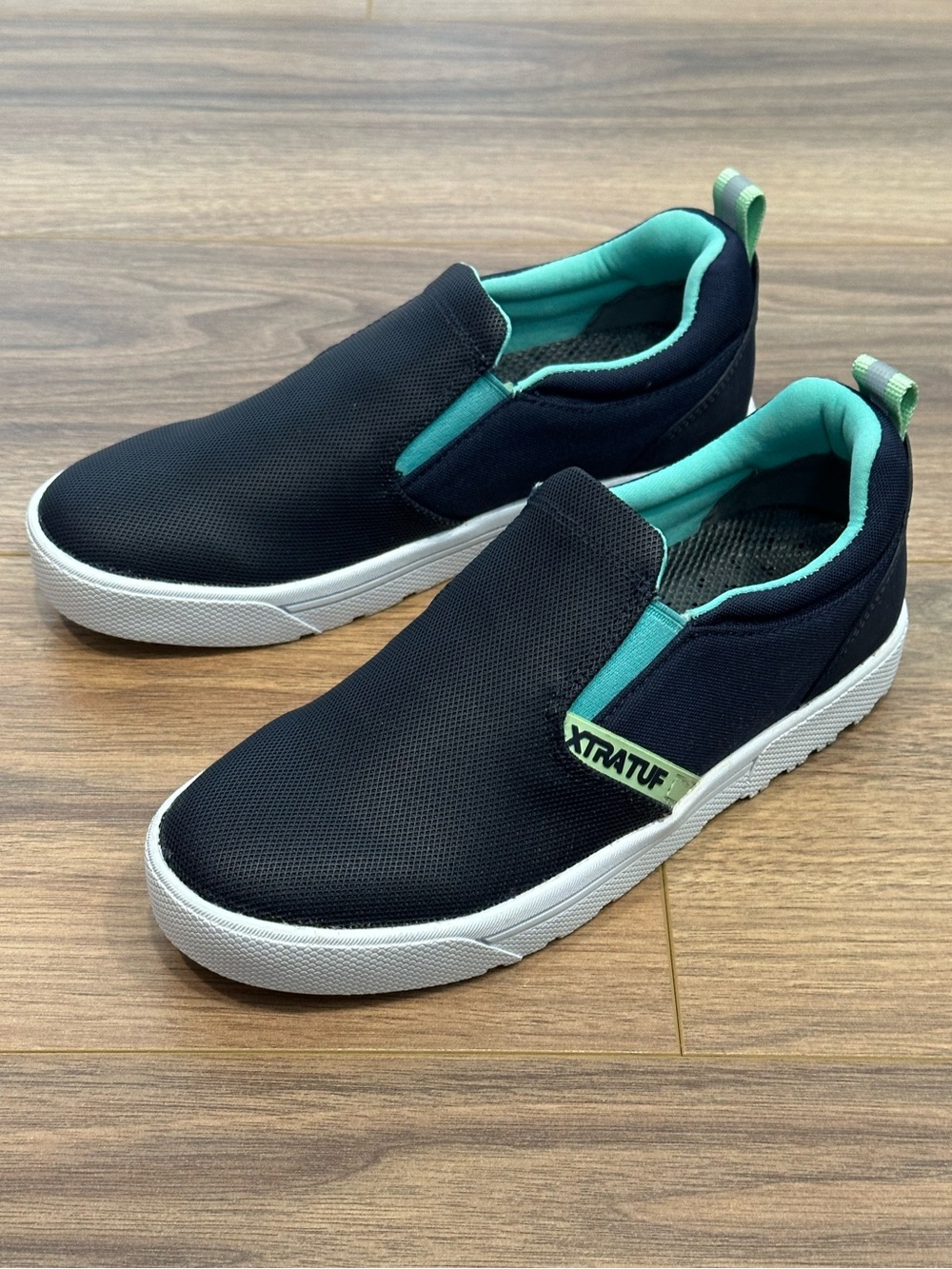 XtraTuf Women's Topwater Slip-On Casual Shoes in Navy Size 8